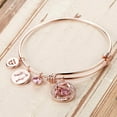 thumbnail image 2 of Leafael Superstar Libra Zodiac Expandable Bangle Bracelet Made with Premium Crystals Horoscope Constellation September October Birthstone Rosaline Pink Jewelry, Rose Gold Plated, 7", 2 of 6