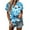 M_Blue, variant on MOUSYA Hawaiian Shirts for Women Floral Leaves Printed Shirt Tropical Button Down Tops Summer Beach Blouse