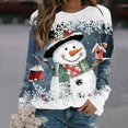 thumbnail image 2 of Christmas Sweatshirt for Women Funny Santa Claus Graphic Pullover Tops Casual Long Sleeve Crewneck Xmas Shirt, 2 of 4