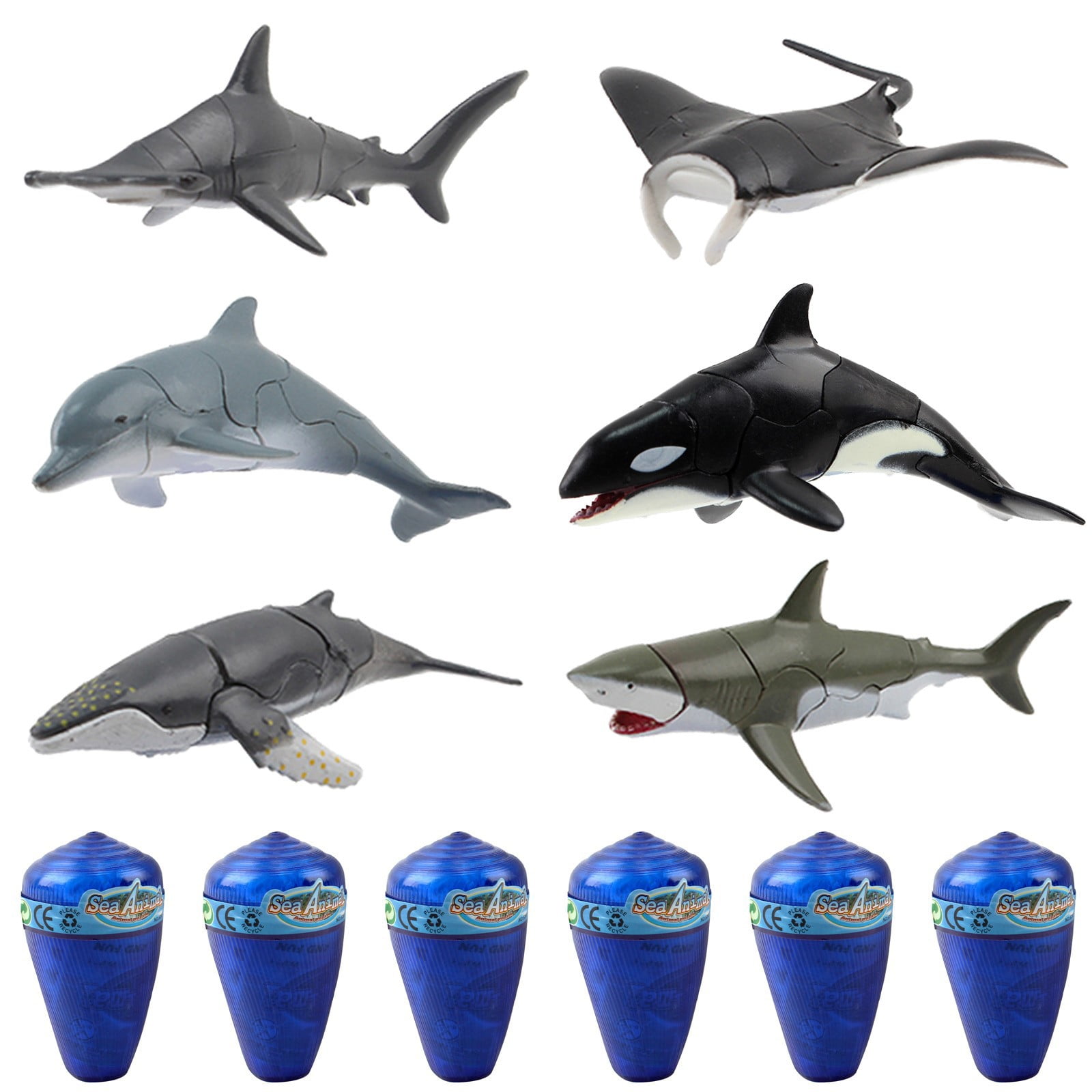 6 Boxes of Sea Life Animals Building Blocks Sets 6 in 1 Great Christmas Gifts 