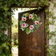 thumbnail image 6 of Eucalyptus Leaves Peony Easter Wreath for Home Wall Decoration, Spring Floral Wreath for Front Door, Staircase Hanging Pendant, Farmhouse Style Home Festival Easter Decor Ornament, 17in, Purple, 6 of 7