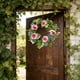 thumbnail image 1 of Corona Floral, Flores de Peonía Artificiales, Guirnalda Decorativa con Hojas, 35cm, para Puerta Principal, Pared, Escaleras, Decoración de Hogar Primaveral, 1 of 6