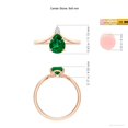 thumbnail image 5 of ANGARA Lab Grown Prong-Set Pear Emerald Chevron Engagement Ring for Women in 14K Rose Gold (Size-8x6mm) | May Birthstone, Birthday, Anniversary, Jewelry Gift for Women | Lab-Grown Emerald Ring, 5 of 8