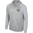 thumbnail image 2 of Men's Colosseum Gray Texas A&M Aggies Cybernetic Raglan Quarter-Zip Hooded Top, 2 of 3