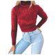 thumbnail image 2 of Pntutb Mujer Moda Casual Color Sólido Cuello Alto Suéter Jersey Top Blusa Delgada Pntutb Pntutb-3508, 2 of 9