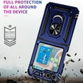 thumbnail image 6 of Allytech Rugged Case for Samsung Galaxy Z Flip5, Military Grade Protection Shockproof Cover with Metal Rotatable Ring Stand, Magnetic Car Mount Holder Case for Samsung Galaxy Z Flip5 - Blue, 6 of 8