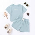 thumbnail image 7 of Kiijoy Infant Girls DIY Letter Embroidery Short Sleeve T-Shirt and Shorts Set, Sizes 12-18M, 7 of 7
