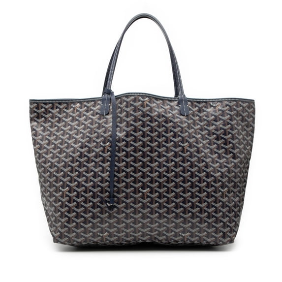 Pre-Owned Goyard Saint Louis GM Tote Bag CHN020202 Navy Leather Women's GOYARD (Good)
