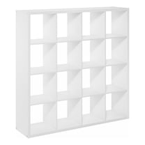 Pemberly Row Open Back Decorative Cube Storage Organizer in 16-Cube in White
