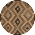 thumbnail image 1 of Ahgly Company Indoor Round Contemporary Saddle Brown Southwestern Area Rugs, 7' Round, 1 of 6