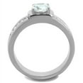 thumbnail image 3 of Luxe Jewelry Designs Men's Stainless Steel Ring with Prong Round Cubic Zirconia - Size 10 (Pack of, 3 of 4