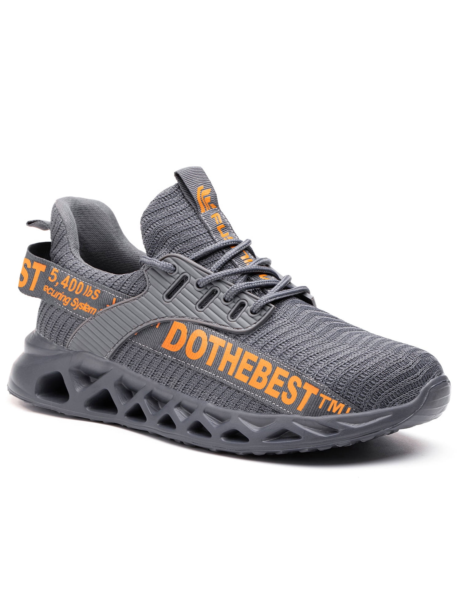 MANLEGU Men Work Boots With Steel Toe Safety Boots Lightweight