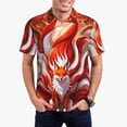 thumbnail image 2 of Salouo Red Sun Flame Fox for Men's Short Sleeve Polo Shirts,Polo Shirts for Men Performance Short Sleeve Golf Shirt Athletic Casual Collared T-Shirt-Medium, 2 of 8
