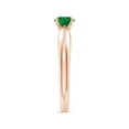 thumbnail image 3 of Angara Natural 0.45 Ct. Emerald Solitaire Ring in 14K Rose Gold for Women (Ring Size: 7.5), 3 of 9