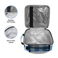 thumbnail image 3 of Haosy Blue Gingham Checker Pattern Reusable Lunch Box Men/Women Insulated Lunch Bag for School Picnic Travel, 3 of 6