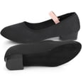 thumbnail image 3 of Prendas de baile con suela dividida suave para practicar o actuar, talla 34, zapatillas de ballet negras para adultos, niñas y niños, 3 of 8