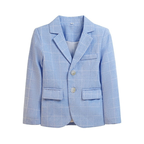 Wuxian Toddler Coat Blazer Two Button Suit Jacket Elegant Lapel Collar Solid Color Front Pocket Blazers Slim Fit Lightweight Sport Coats,I,4-5 Years