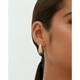 thumbnail image 2 of Leander 14K Gold Plated 925 Sterling Silver Post Teardrop Chunky Hoop Earrings - Lightweight Drop Earrings for Women - Designer Dupe, 2 of 6