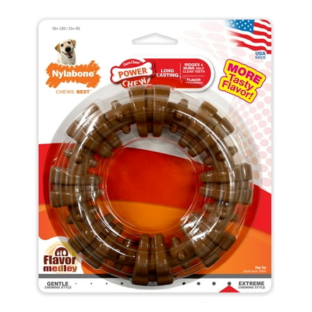 UPC: 0018214823384 | Nylabone Power Chew Textured Dog Chew Ring Toy Flavor Medley X-Large/Souper (1 Count)