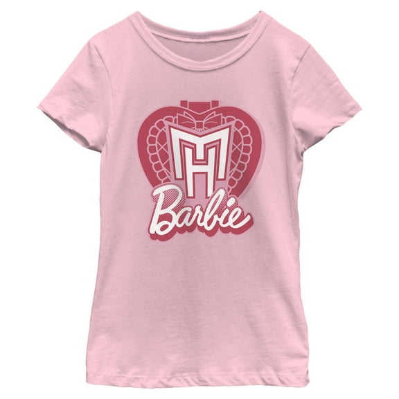 Girls Mattel Barbie and Monster High Heart Symbol T Shirt