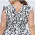 thumbnail image 3 of XUNKUSGA Womens Plus Size Dresses Floral Beach Vaction Summer Dresses 2025 Sleeveless V-Neck Knee-High Oversized Dress Summer Casual Beach Sundress S-5XL, 3 of 6