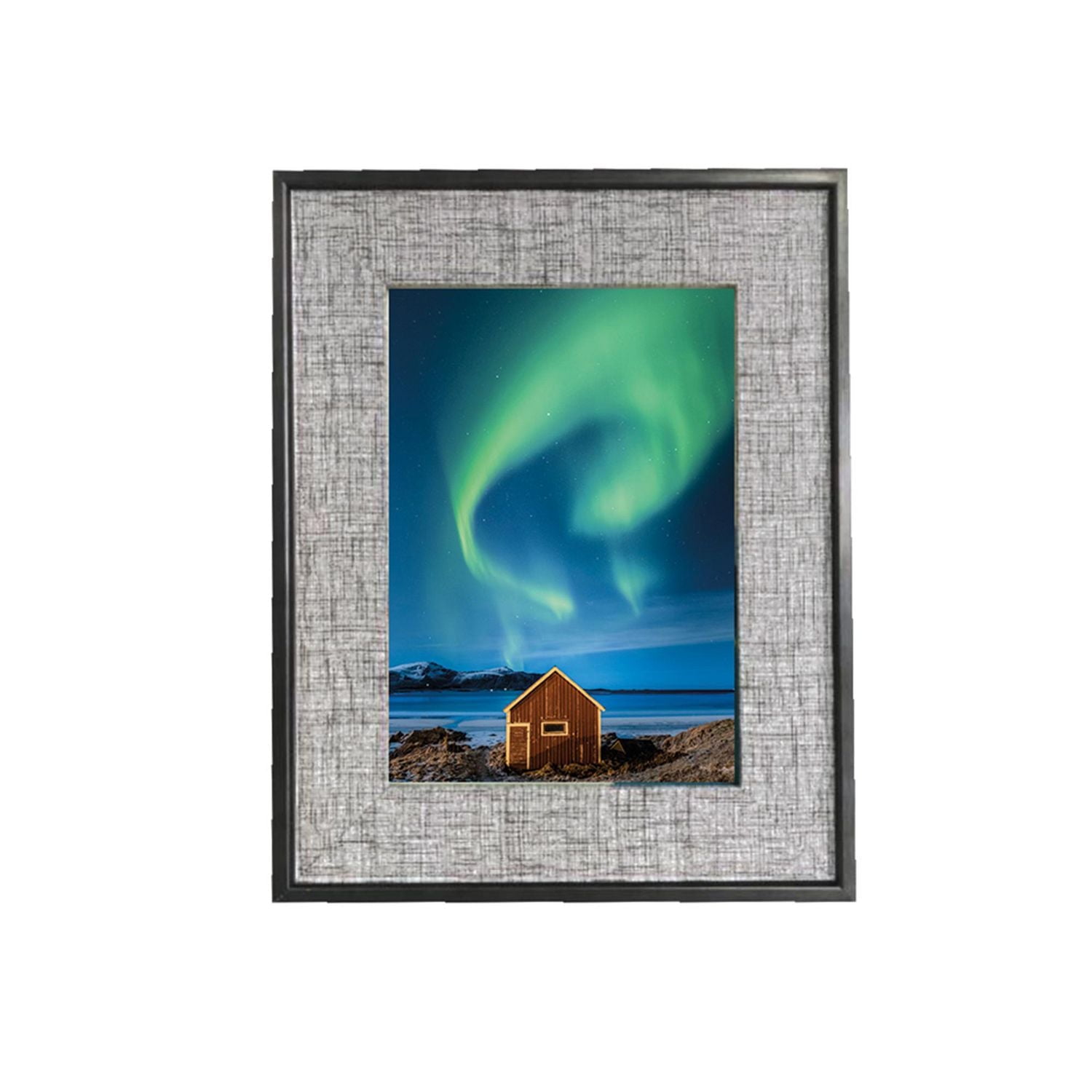 Kiera Grace Thompson Linen Picture Frame, 5 x 7 inches, Grey