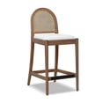 thumbnail image 3 of Ivory White - Wood + Rattan Structure - Breakfast Counter - Footrest Support, 3 of 7