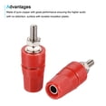 thumbnail image 5 of Conector de terminal de amplificador Uxcell, enchufe banana, jack de altavoz, paquete de 2, rojo, 5 of 5