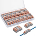 thumbnail image 1 of Conectores eléctricos rápidos con palanca, terminales de conexión automática, 1 hilo 2 entradas y combinación libre, surtido de 26 piezas, 1 of 5