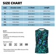thumbnail image 6 of Fotbe Men's Blue Floral with Butterflies Print Men's Sleeveless Muscle Tank Tops Casual T-Shirts for Gym Workout Beach-XX-Large, 6 of 8