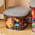 thumbnail image 1 of Almacenamiento de juguetes otomano con asiento acolchado, cubo de almacenamiento, caja de juguetes para , taburete para zapatos, reposapiés Gris perfecl Otomana de almacenamiento, 1 of 8
