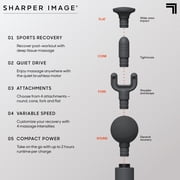 Sharper Image® Powerboost Move® Deep Tissue Portable Percussion Massage Gun, 4 Attachments, Rechargeable