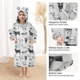 thumbnail image 4 of joogoo Wearable Blanket Hoodie for Retro Highland Cows Flannel Sherpa Pocket 3-14 YR S, 4 of 7