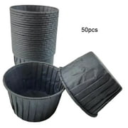 ENJOYW 50Pcs Baking Cups Curly Edge Multi Use Waterproof Non-stick Cake Muffin Paper Cups Holiday Supplies Baking Cups