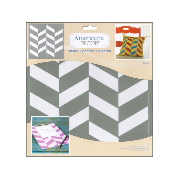 Decoart Americana Stencil Decor Zig Zag