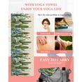 thumbnail image 5 of Green Cactus Yoga Towel for Hot Yoga Non Slip, Watercolor Summer Botanical Beige Yoga Mat Towel Absorbent Yoga Sweat Towels Microfiber Hot Yoga Blanket for Bikram Pilates 26"x70", 5 of 7