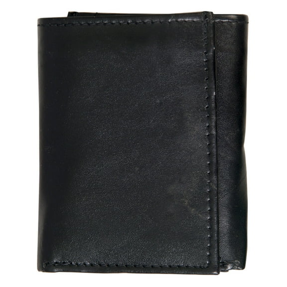 Hot Leathers WLD1011 Black Leather Tri-Fold Wallet One Size
