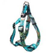Angle View: Vibrant Life Patterned Step-In Dog Harness, Strategy Teal Camo, Large 22-36 in