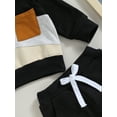 thumbnail image 6 of Inevnen Toddler Baby Boy Clothes Fall Winter Outfits Color Block Hoodie Sweatshirt Tops Jogger Pants Set, 6 of 8
