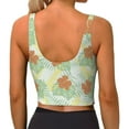 thumbnail image 4 of Goofa Tropical Flowers Printed Sports Bras for Women, High Impact Running Bra Workout Crop Tank Tops Longline Sports Bra Push up-Small, 4 of 9