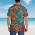 thumbnail image 4 of Kll Men'S Hawaiian Shirt Short Sleeve Button Down Beach Shirts-Mandala Colorful 1, 4 of 7