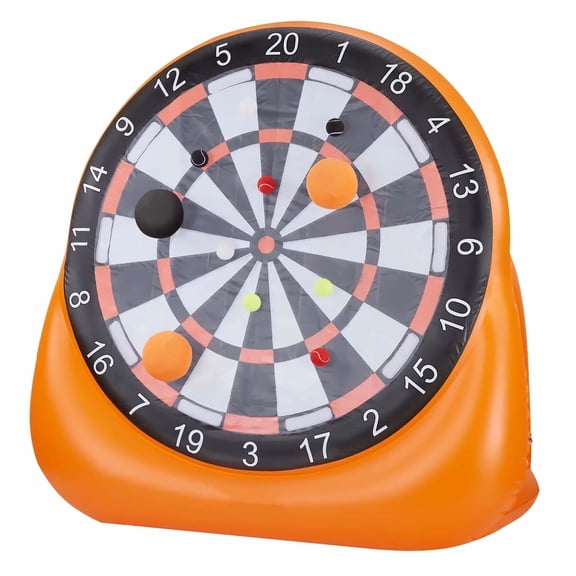 Inflatable Soccer Dart Board - 6ft Giant Kick Dart Game Set with 4 Balls & Pump