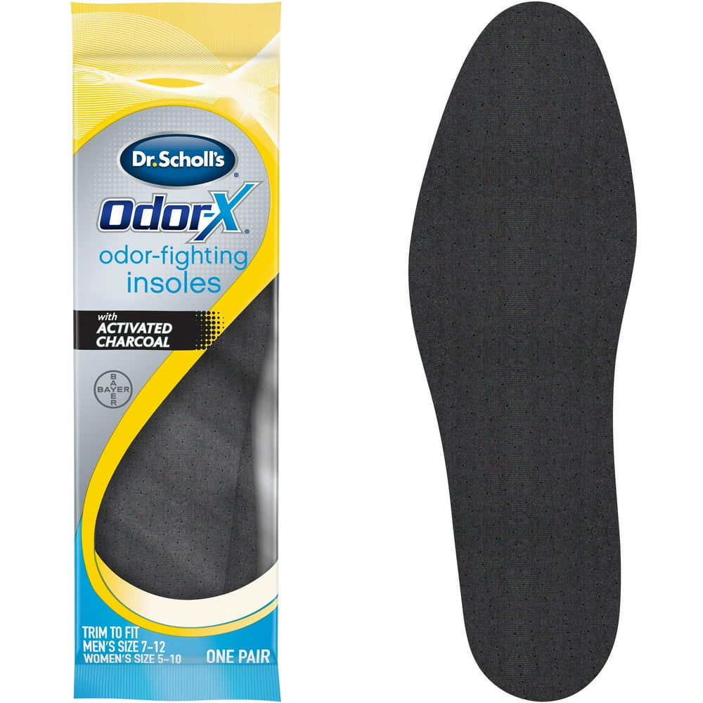 Dr. Scholl's OdorX OdorFighting Insoles (Unisex) Inserts With Activated Charcoal for AllDay