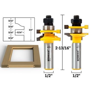 Perfil De Vástago De 1/4 Ranurado Plantilla Router Bit Carpi