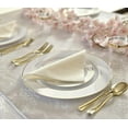 thumbnail image 4 of " OCCASIONS" 40 Plates Pack, Heavyweight Disposable Wedding Party Plastic Plates (6.25'' Dessert/Bread Plate, White & Gold Rim), 4 of 8