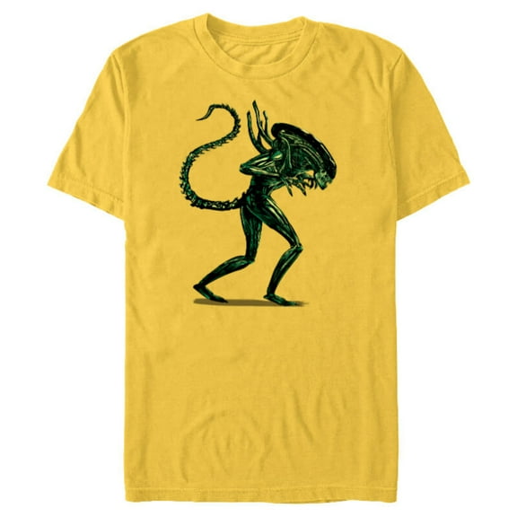 Alien 45th Anniversary Classic Xenomorph Graphic Novel Art - Short Sleeve Blended T-Shirt for Adults - Customized-Yellow