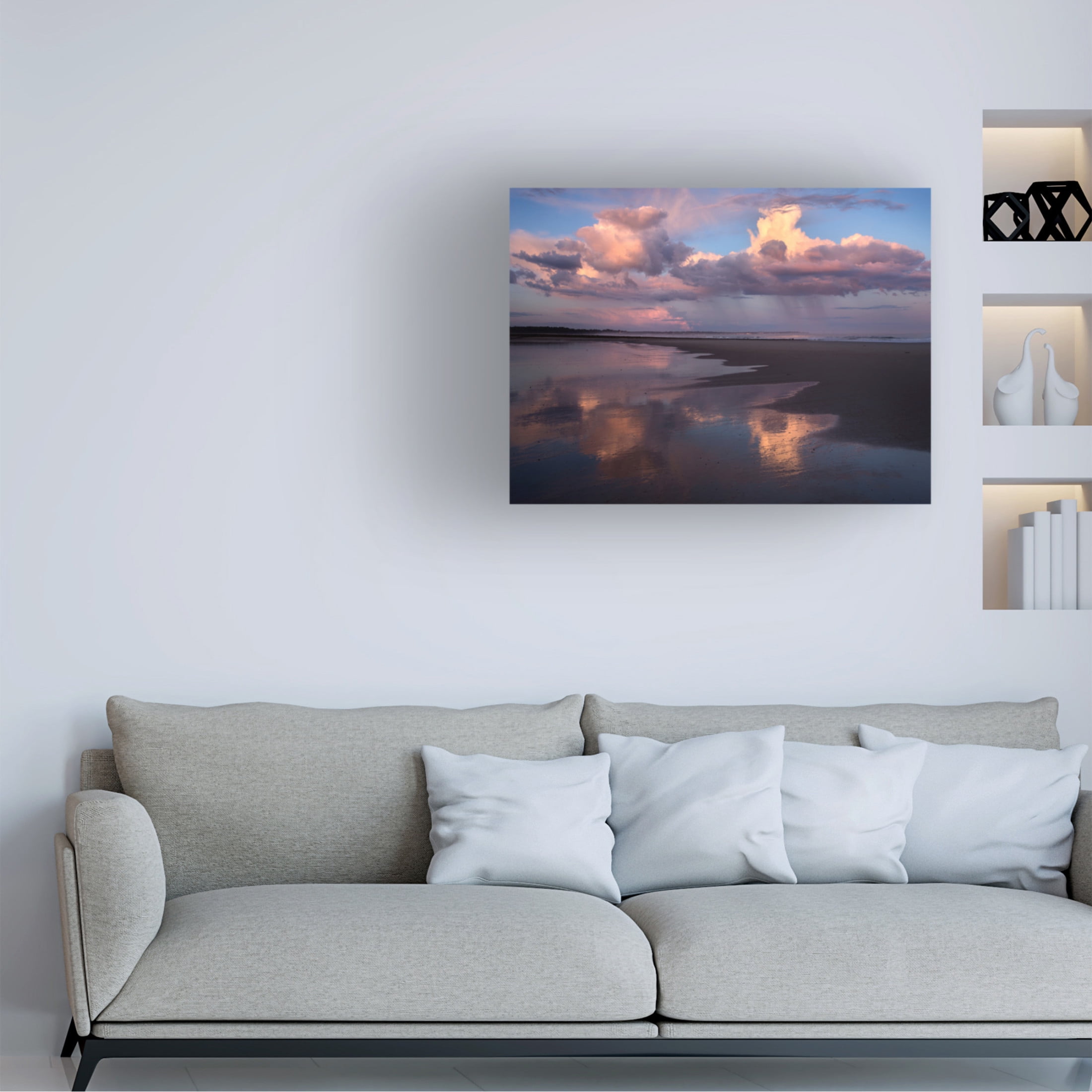 Canvas Wall Art - Patrick Zephyr 'Evening Rain' Wall Art for Living Room, Bedroom, or Office Décor by Trademark Fine Art - 32 x 24 Inches