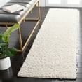 thumbnail image 3 of SAFAVIEH Venus Elijah Solid Plush Shag Runner Rug, Ivory, 2'2" x 12', 3 of 8