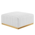 thumbnail image 2 of Modway Conjure Channel Tufted Performance Velvet Ottoman in Gold White, 2 of 5