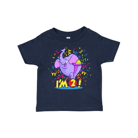 

Inktastic I m Two Elephant Gift Toddler Boy or Toddler Girl T-Shirt